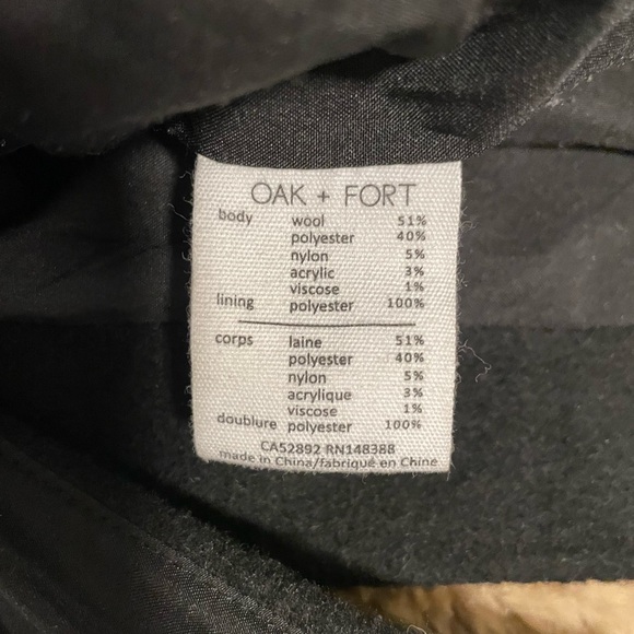OAK + FORT Unisex Wool-blend Coat in Black - Picture 7 of 7